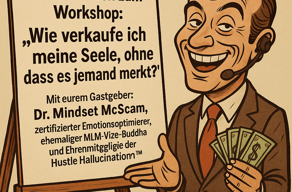 Willkommen zum Workshop: „Wie verkaufe ich meine Seele, ohne dass es jemand merkt?“