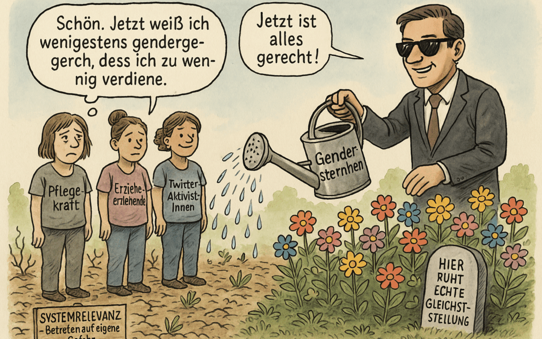 Gendersternchen in der Brandzone, oder: Wie man mit Sprachfeuerwehr den Kapitalismus löscht